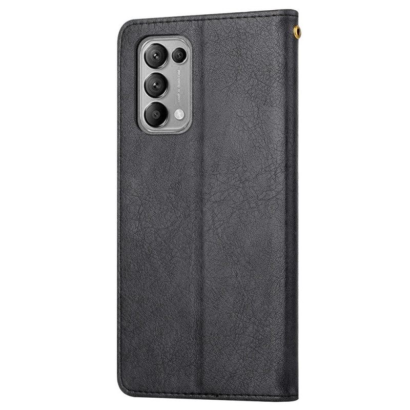 Flip Case Oppo Find X3 Lite Faux Leather Silhouette