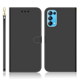 Flip Case Oppo Find X3 Lite Keinonahkainen Peilin Kansi