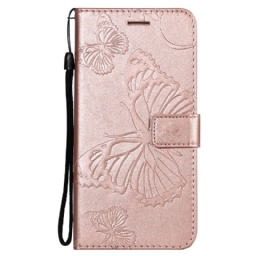 Flip Case Oppo Find X3 Lite Suojaketju Kuori Giant Thong Butterflies