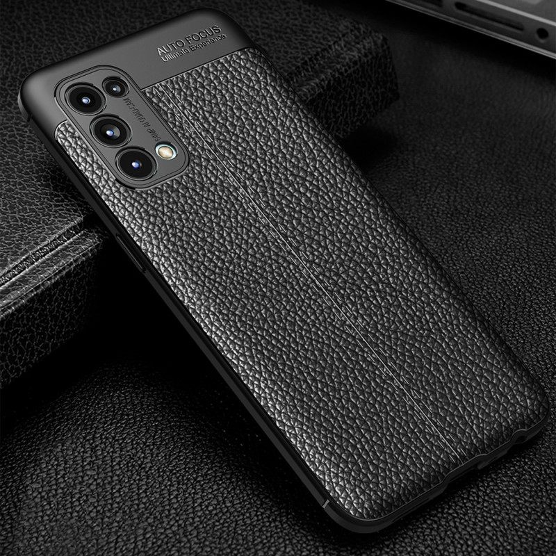 Kuori Oppo Find X3 Lite Double Line Litchi Leather Effect