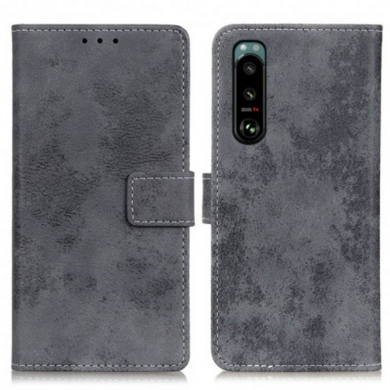 Kotelot Sony Xperia 5 III Faux Leather Vintage