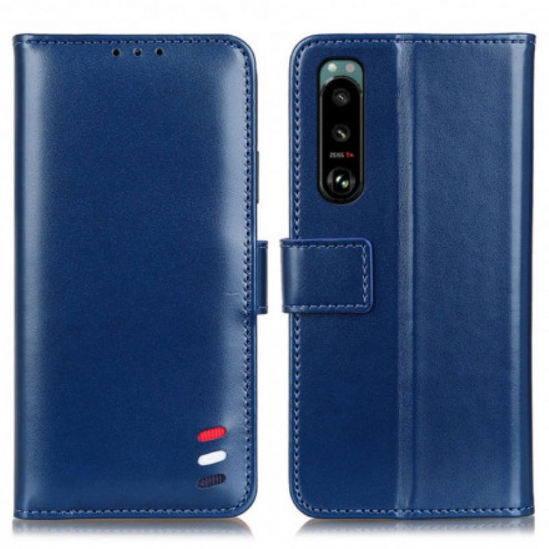 Kotelot Sony Xperia 5 III Tricolor Leather Effect