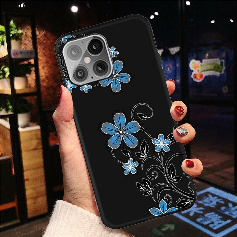 Case iPhone 12 / 12 Pro Butterfly Ja Blue Water Lilies