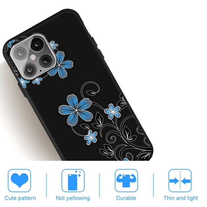 Case iPhone 12 / 12 Pro Butterfly Ja Blue Water Lilies