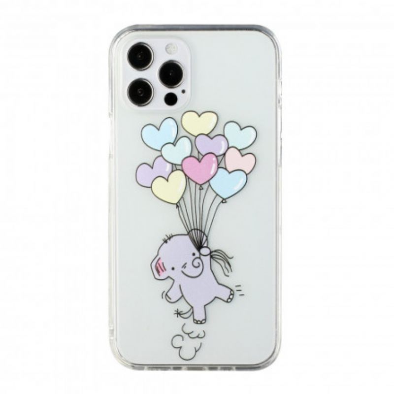 Case iPhone 12 / 12 Pro Elephant Balloons