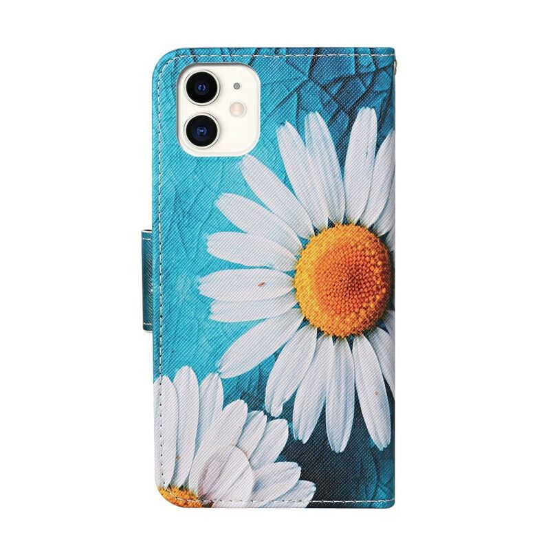 Flip Case iPhone 12 / 12 Pro Masterful Flowers Hihnalla