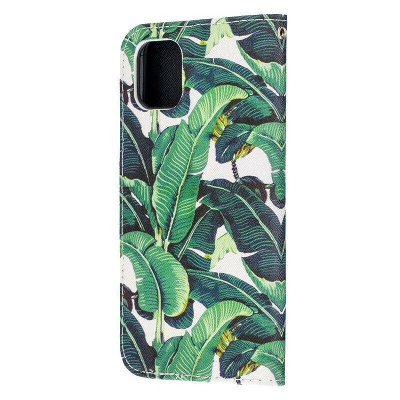 Kotelot iPhone 12 / 12 Pro Suojaketju Kuori Tropical Leaves Strappy