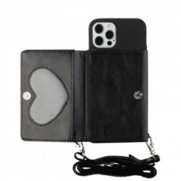 Kuori iPhone 12 / 12 Pro Crossbody Kortin Haltija