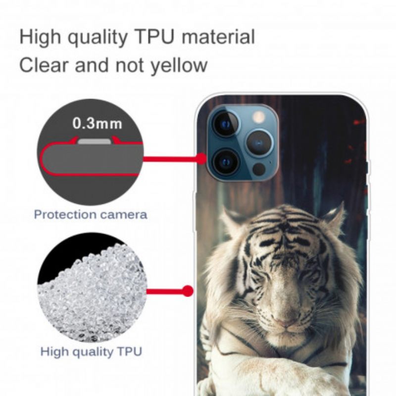 Kuori iPhone 12 / 12 Pro Flexible Tiger