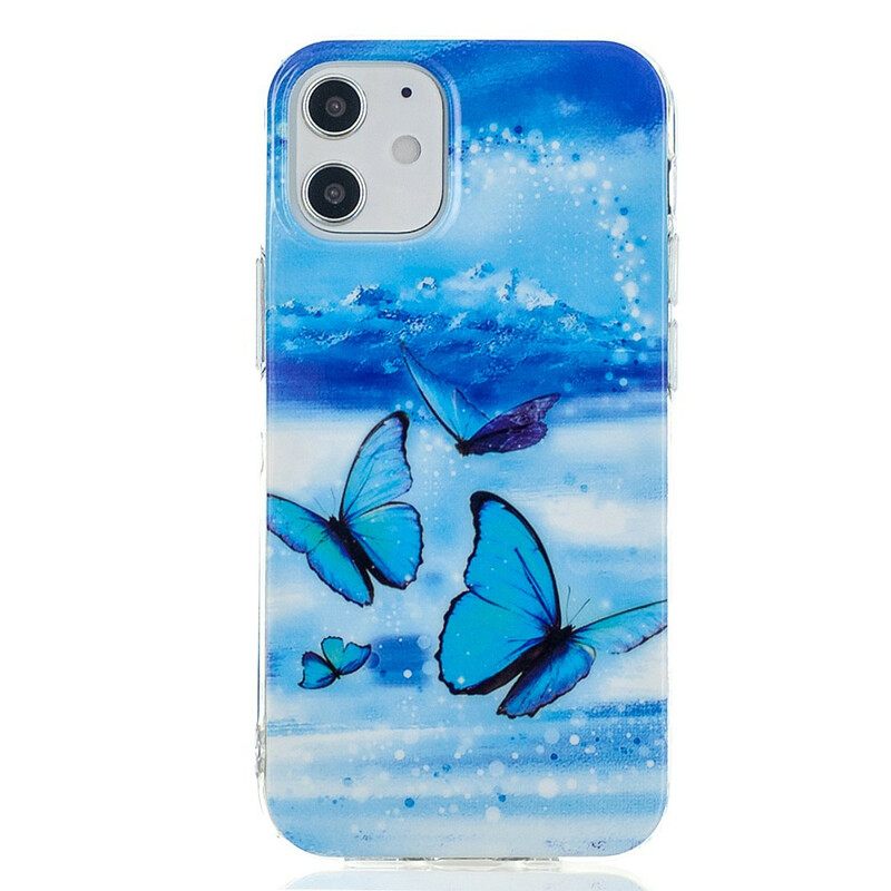 Kuori iPhone 12 / 12 Pro Fluorescent Butterfly Sarja