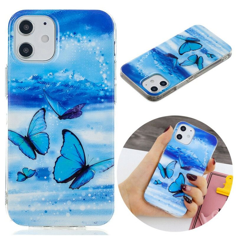 Kuori iPhone 12 / 12 Pro Fluorescent Butterfly Sarja