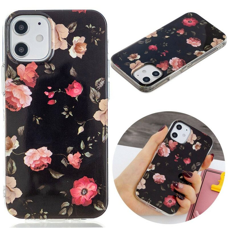 Kuori iPhone 12 / 12 Pro Fluorescent Floral Sarja