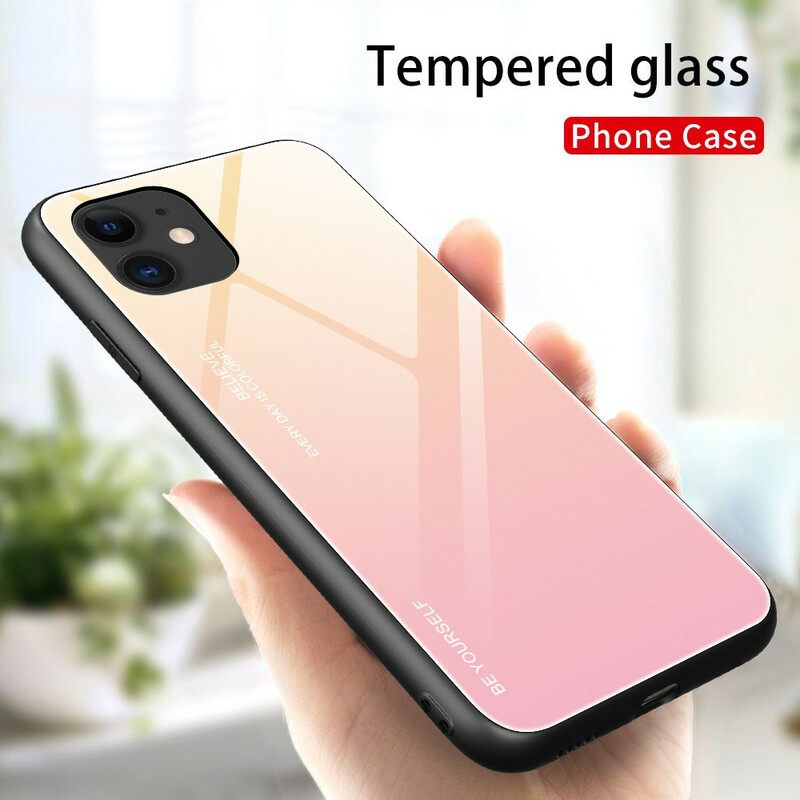 Kuori iPhone 12 / 12 Pro Tempered Glass Ole Oma Itsesi