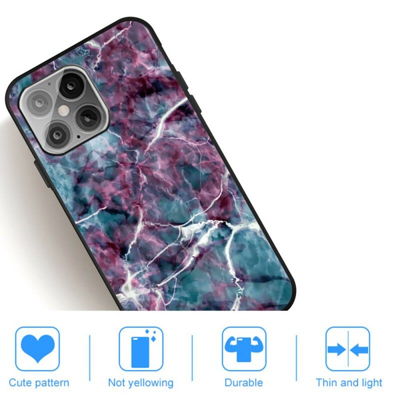 Kuori iPhone 12 / 12 Pro Turquoise Marble