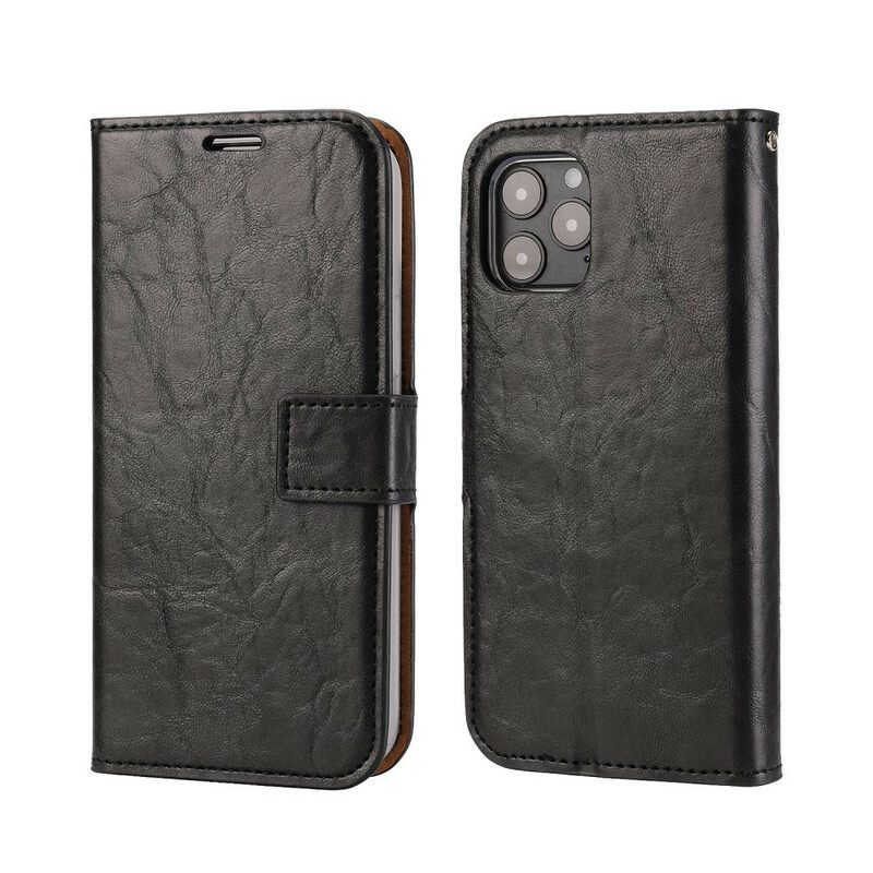 Kuori Kotelot iPhone 12 / 12 Pro Irrotettava Distressed Leather Tyyli