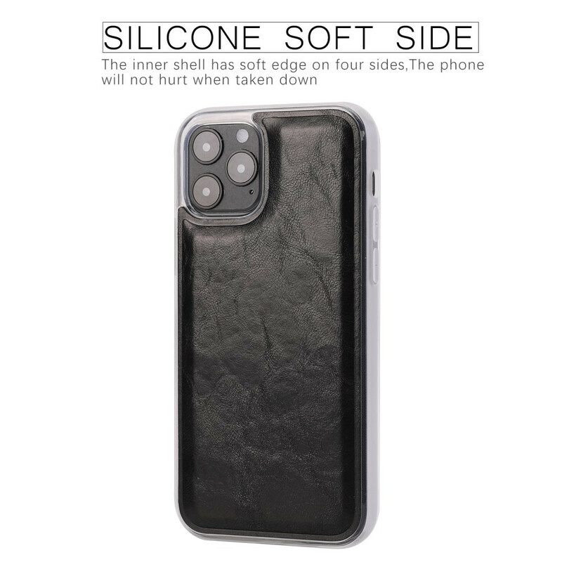 Kuori Kotelot iPhone 12 / 12 Pro Irrotettava Distressed Leather Tyyli