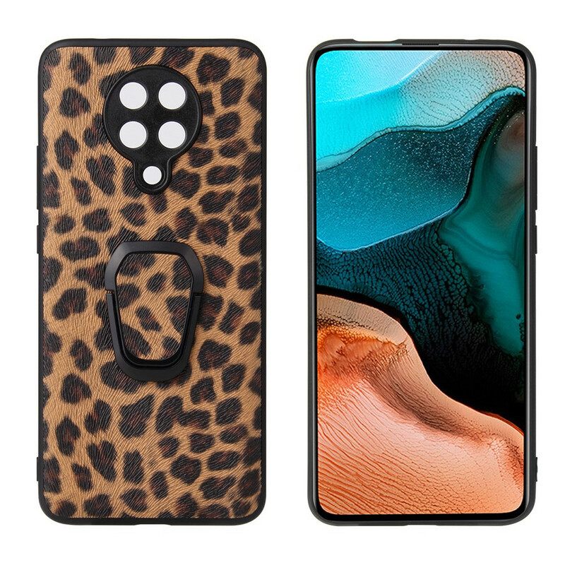 Case Poco F2 Pro Leopard Skin Effect Ring-support