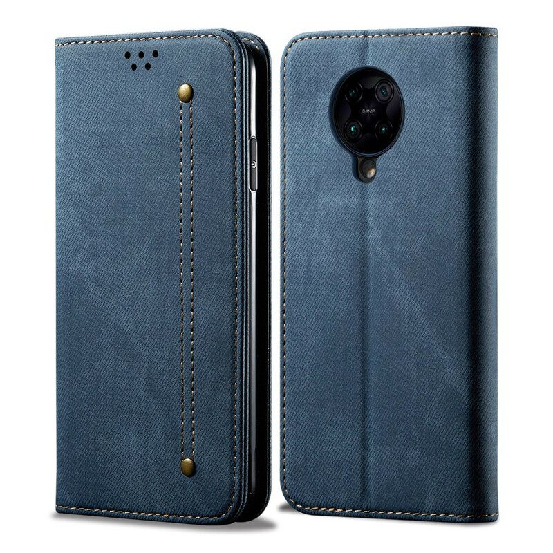 Puhelinkuoret Poco F2 Pro Kotelot Flip Denim Kangas