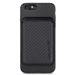 Case iPhone SE 3 / SE 2 / 8 / 7 Carbon Fiber Irrotettava Korttiteline