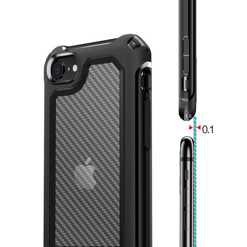 Case iPhone SE 3 / SE 2 / 8 / 7 Hybridihiilikuitu