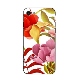 Kuori iPhone SE 3 / SE 2 / 8 / 7 Glass And Silicone Flowers Nxe