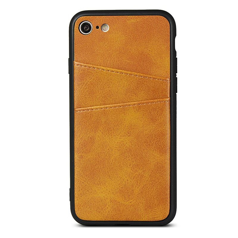 Kuori iPhone SE 3 / SE 2 / 8 / 7 Leather Texture Kaksoiskorttikotelo