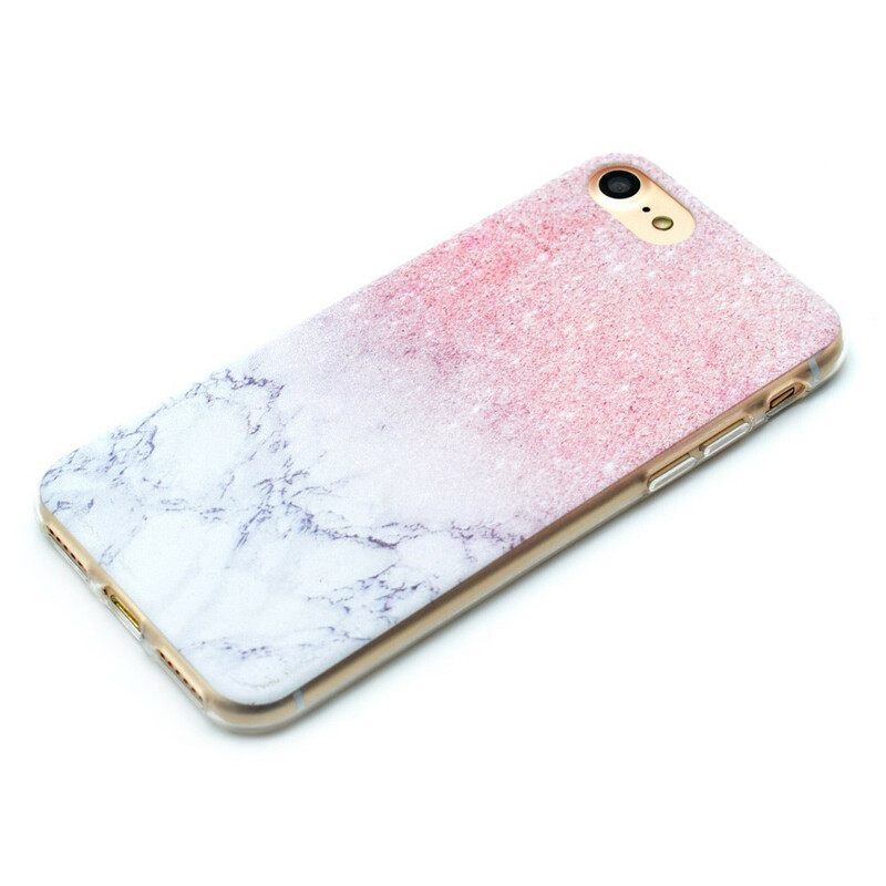 Kuori iPhone SE 3 / SE 2 / 8 / 7 Magenta Marble