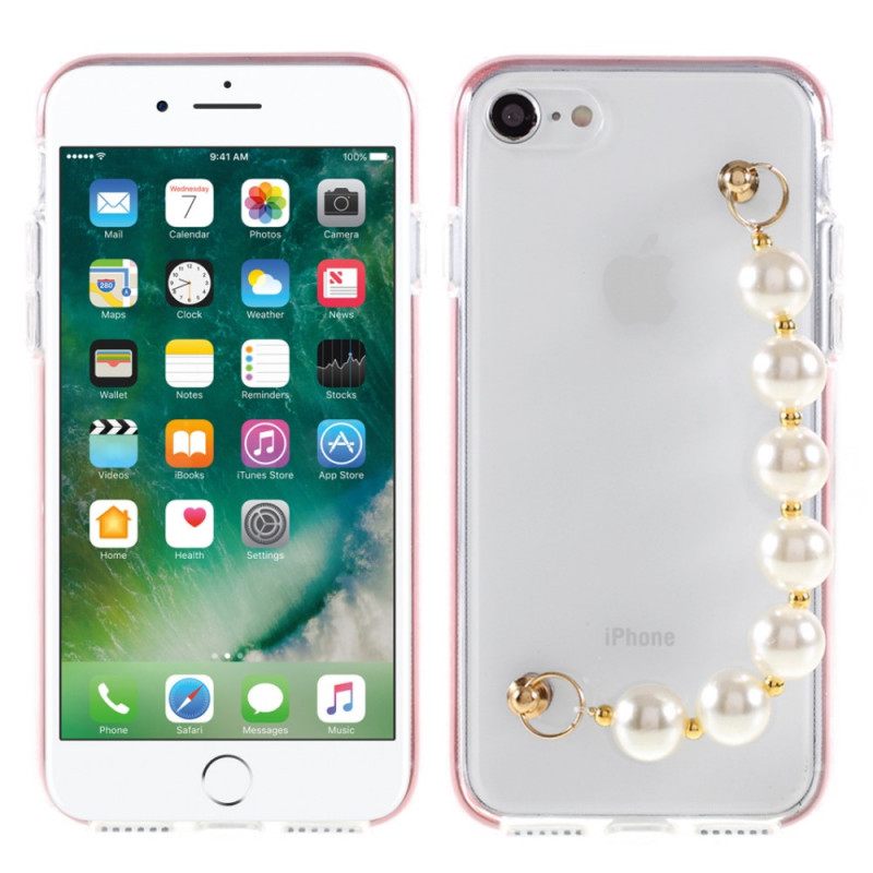 Kuori iPhone SE 3 / SE 2 / 8 / 7 Pearl Rannekorut