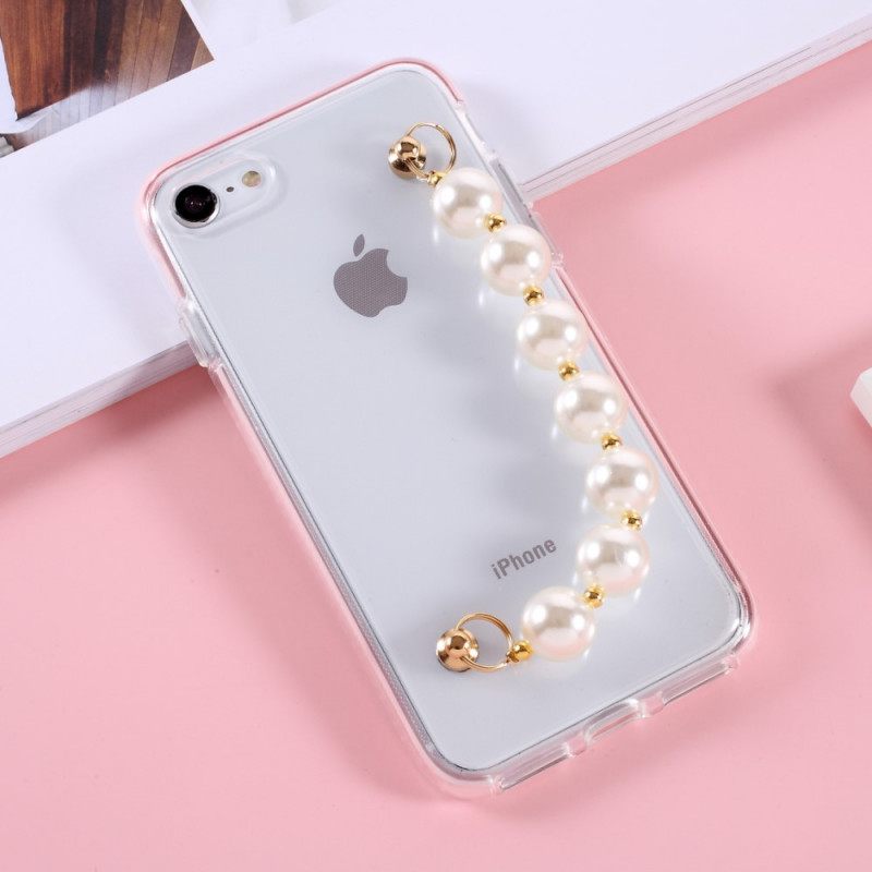 Kuori iPhone SE 3 / SE 2 / 8 / 7 Pearl Rannekorut