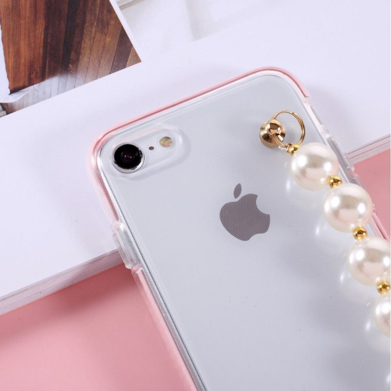 Kuori iPhone SE 3 / SE 2 / 8 / 7 Pearl Rannekorut