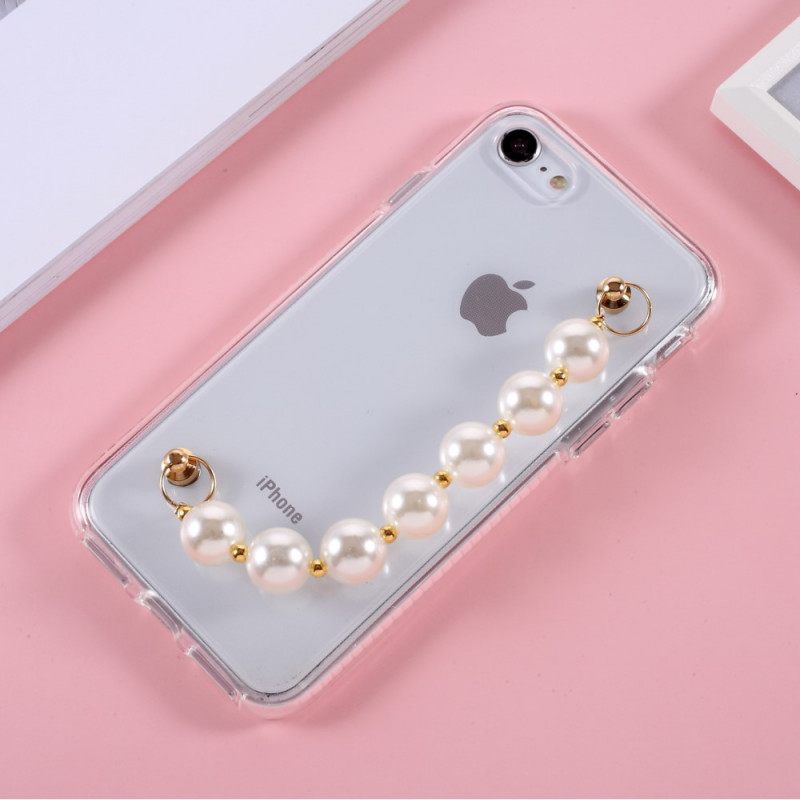 Kuori iPhone SE 3 / SE 2 / 8 / 7 Pearl Rannekorut