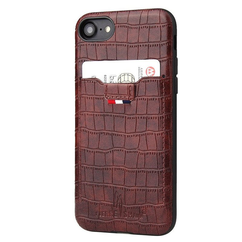 Kuori iPhone SE 3 / SE 2 / 8 / 7 Style Crocodile Skin Korttikotelo