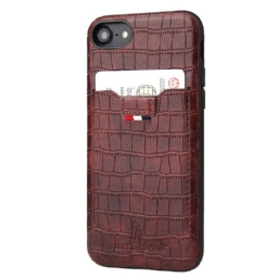 Kuori iPhone SE 3 / SE 2 / 8 / 7 Style Crocodile Skin Korttikotelo