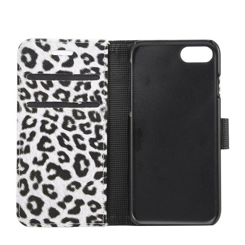 Nahkakotelo iPhone SE 3 / SE 2 / 8 / 7 Leopard