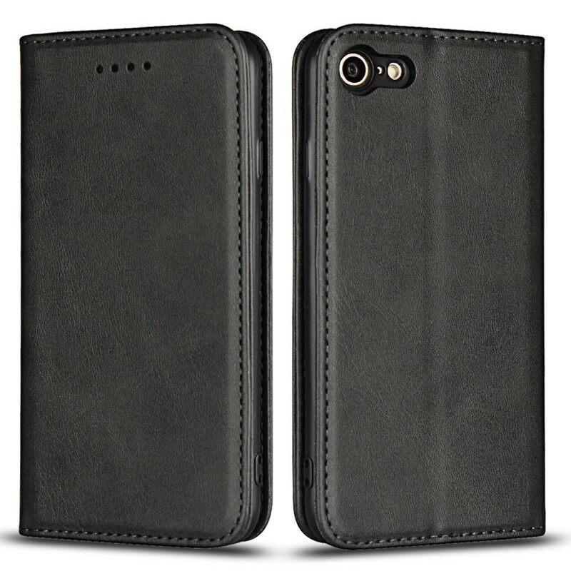 Puhelinkuoret iPhone SE 3 / SE 2 / 8 / 7 Kotelot Flip Premium Faux Leather Tikkaukset