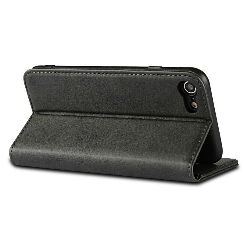 Puhelinkuoret iPhone SE 3 / SE 2 / 8 / 7 Kotelot Flip Premium Faux Leather Tikkaukset