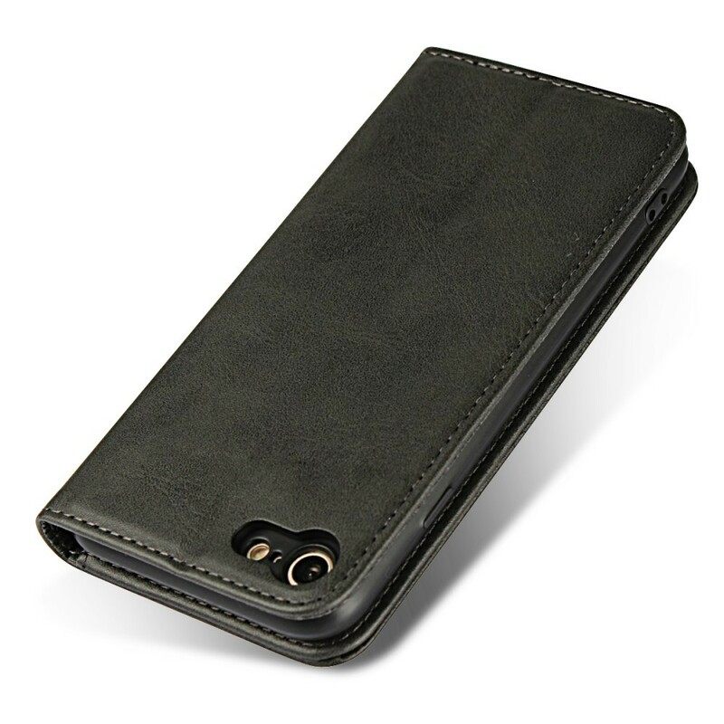 Puhelinkuoret iPhone SE 3 / SE 2 / 8 / 7 Kotelot Flip Premium Faux Leather Tikkaukset