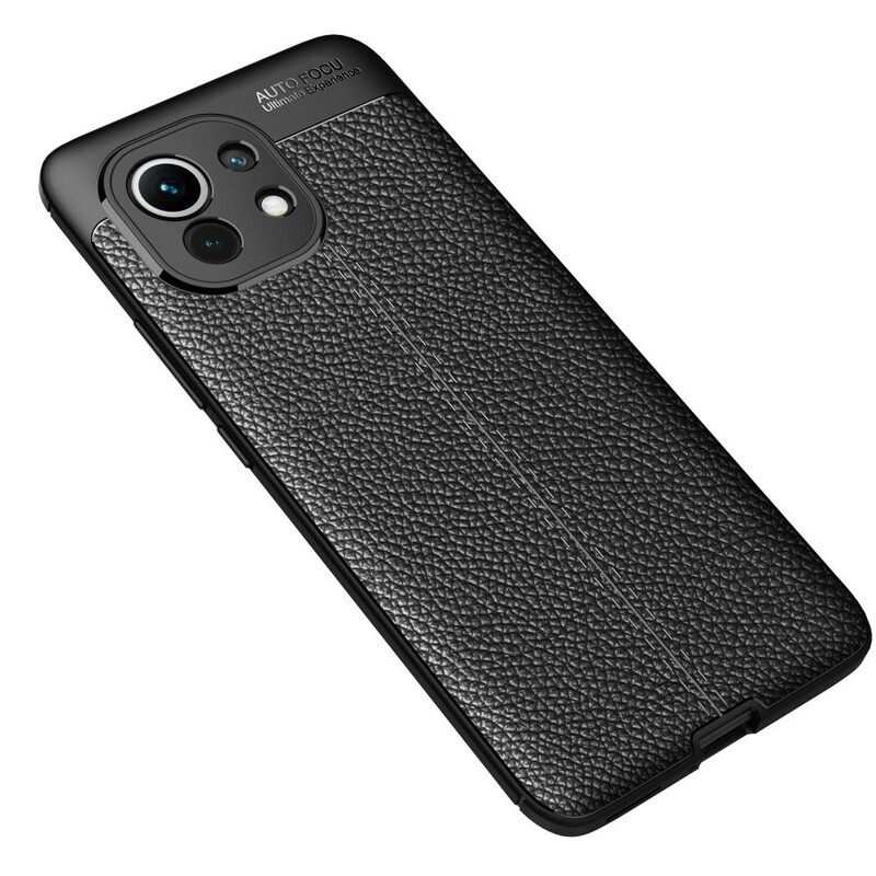 Case Xiaomi Mi 11 5G Double Line Litchi Leather Effect