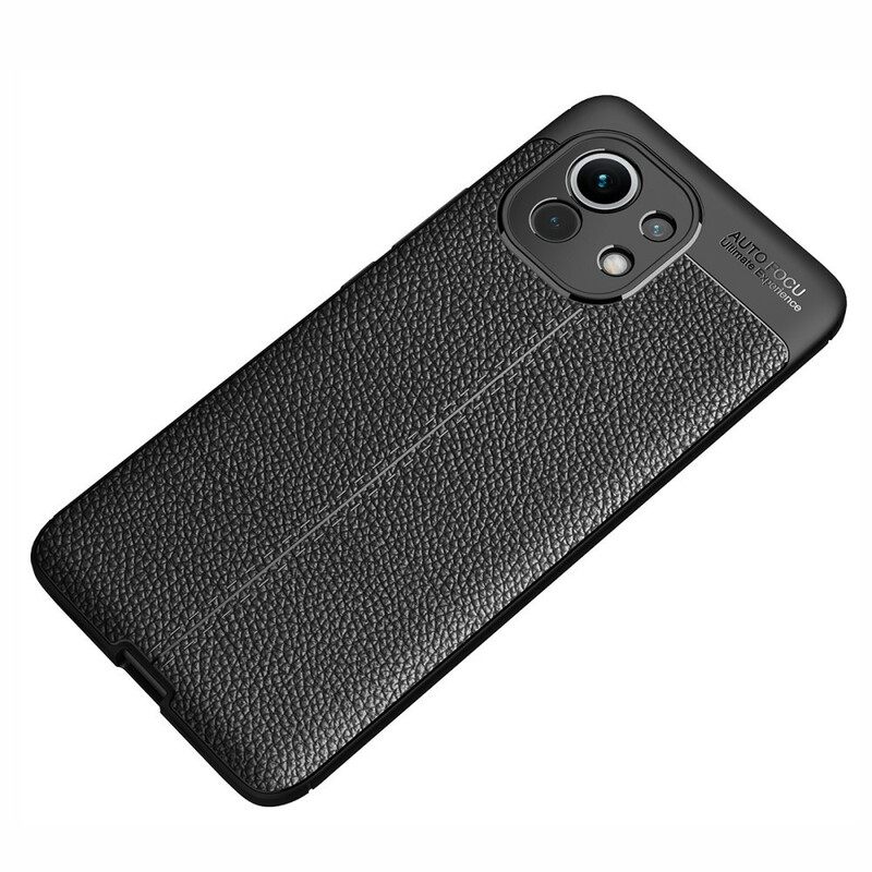 Case Xiaomi Mi 11 5G Double Line Litchi Leather Effect