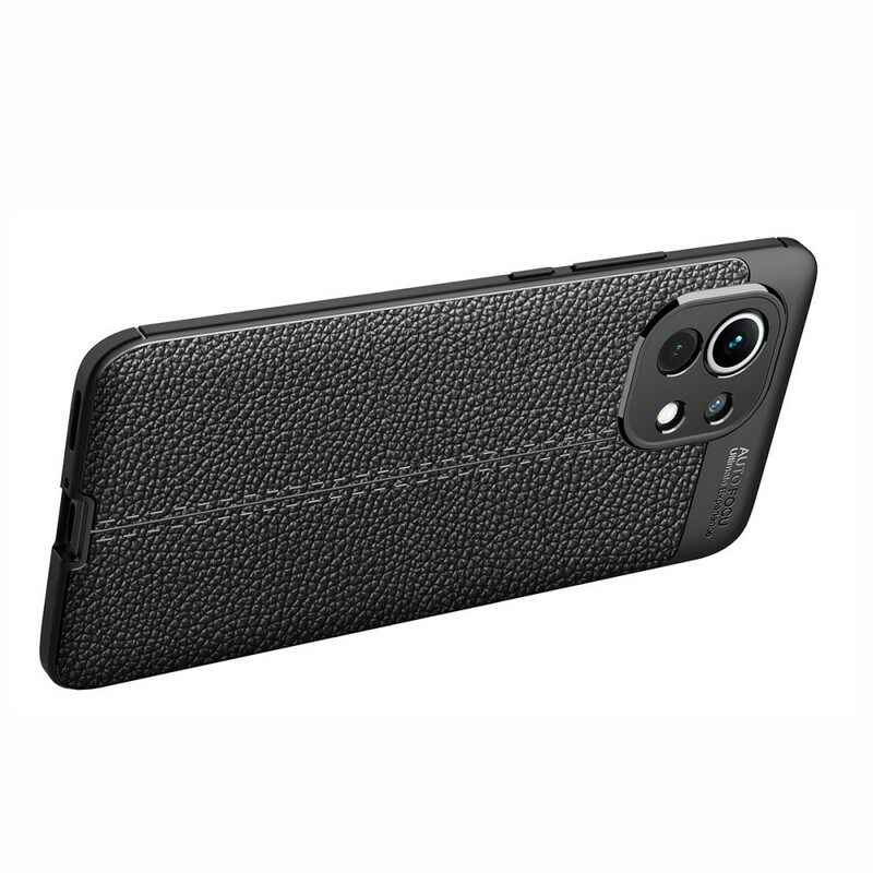 Case Xiaomi Mi 11 5G Double Line Litchi Leather Effect