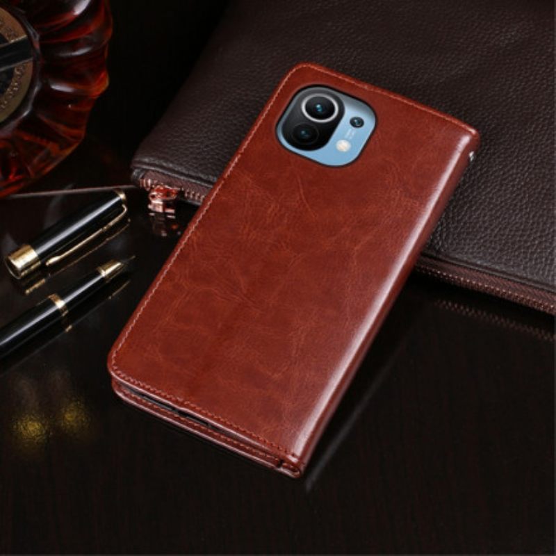 Kotelot Xiaomi Mi 11 5G Faux Leather Idewei