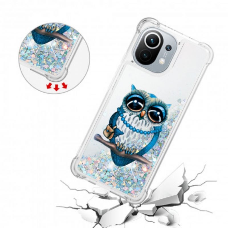 Kuori Xiaomi Mi 11 5G Miss Owl Glitter