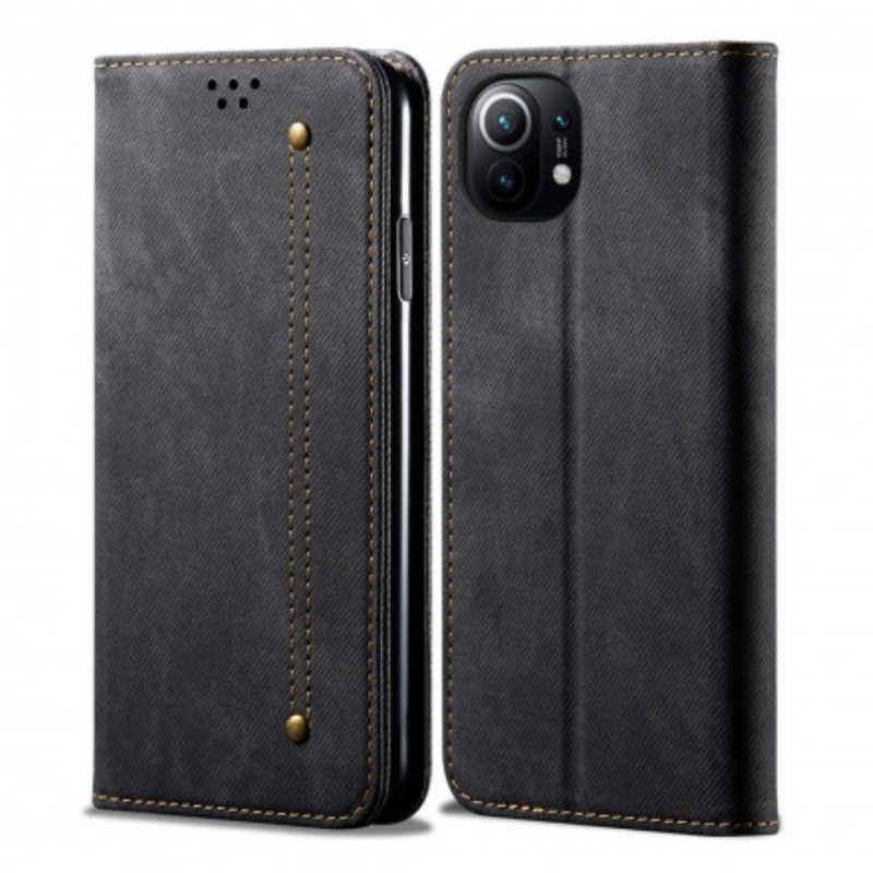 Puhelinkuoret Xiaomi Mi 11 5G Kotelot Flip Denim Kangas