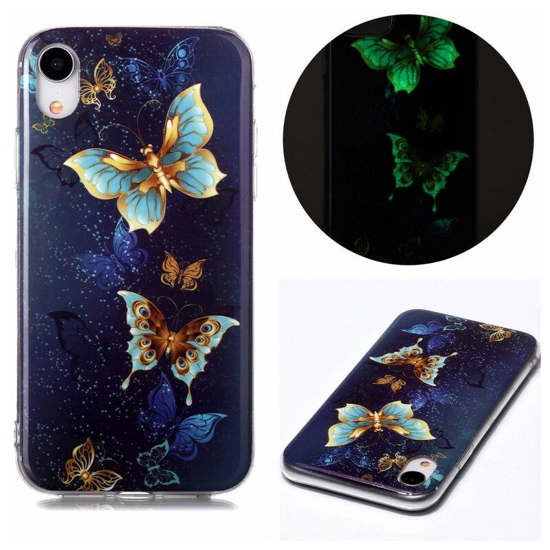 Case iPhone XR Fluorescent Butterfly Sarja