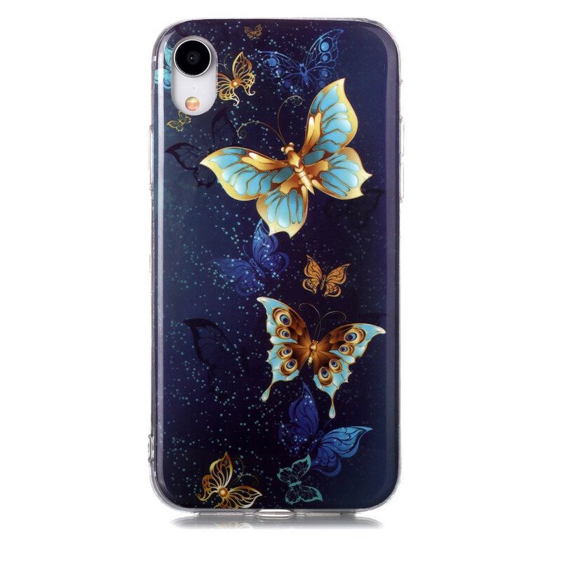 Case iPhone XR Fluorescent Butterfly Sarja