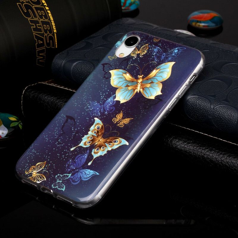 Case iPhone XR Fluorescent Butterfly Sarja