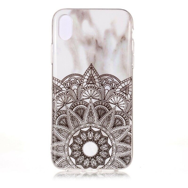 Case iPhone XR Marmoroitu Mandala