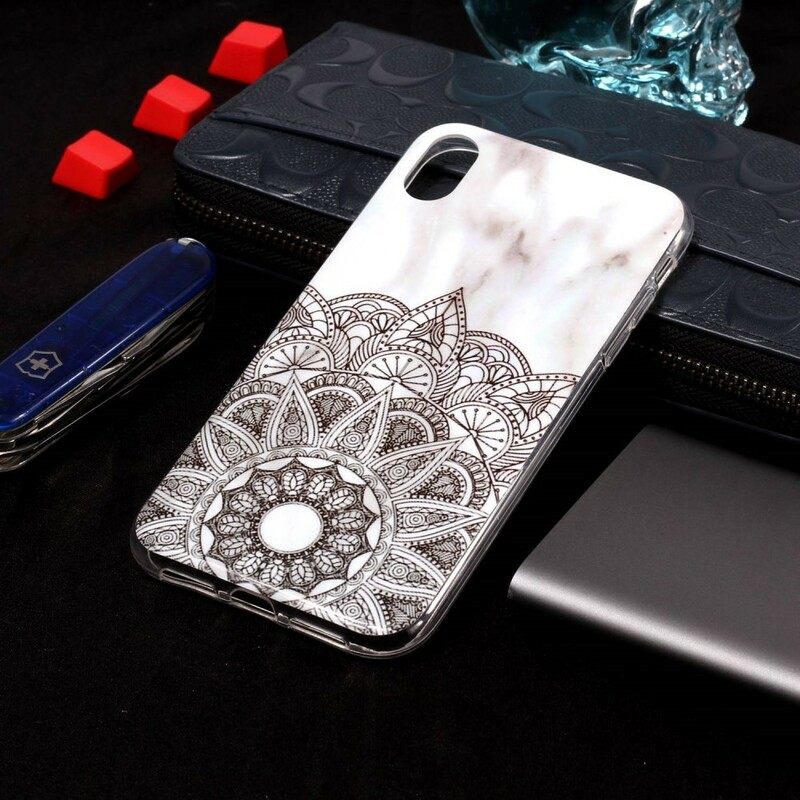 Case iPhone XR Marmoroitu Mandala