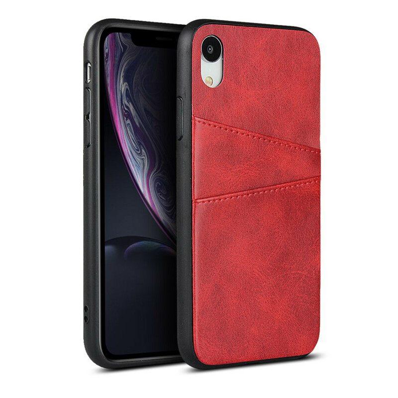 Case iPhone XR Monochrome Double Card Holder