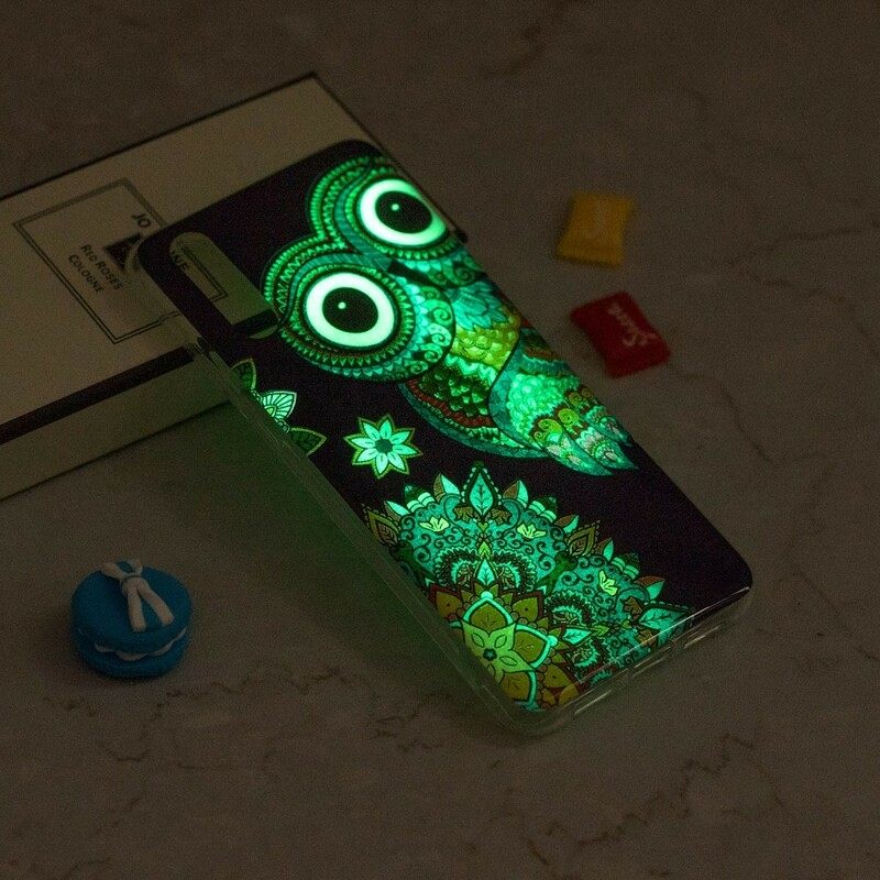 Case iPhone XR Owl Fluoresoiva Mandala